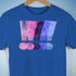 Distressed Omnisexual Pride Exclamation Points Premium Unisex T-Shirt - Royal Blue